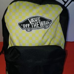 Vans Backpack yellow neon checkers